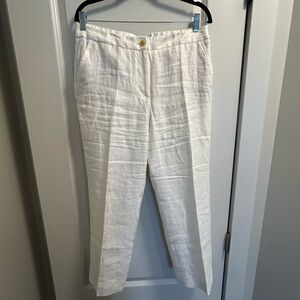 Tablots - fully lined 100% white linen pants sz8
